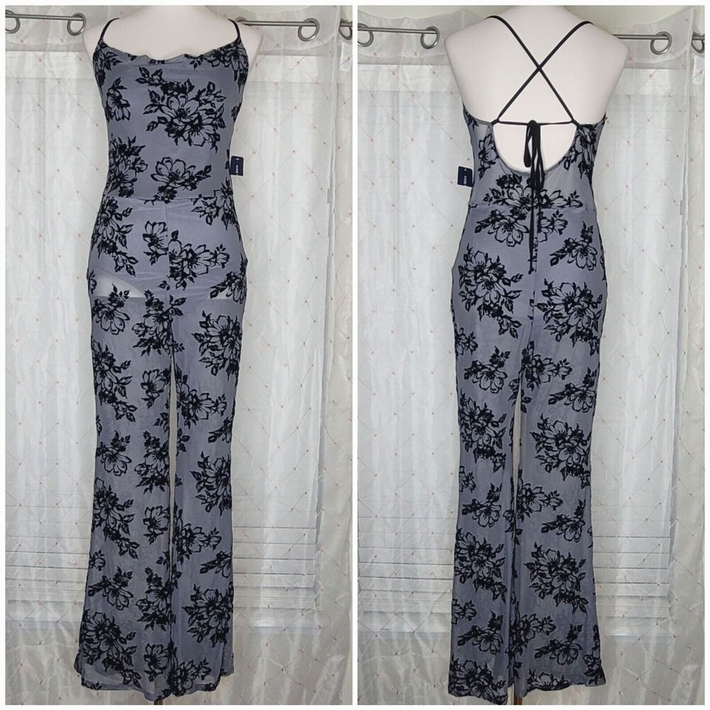 Vintage Velvet Burnout Jumpsuit